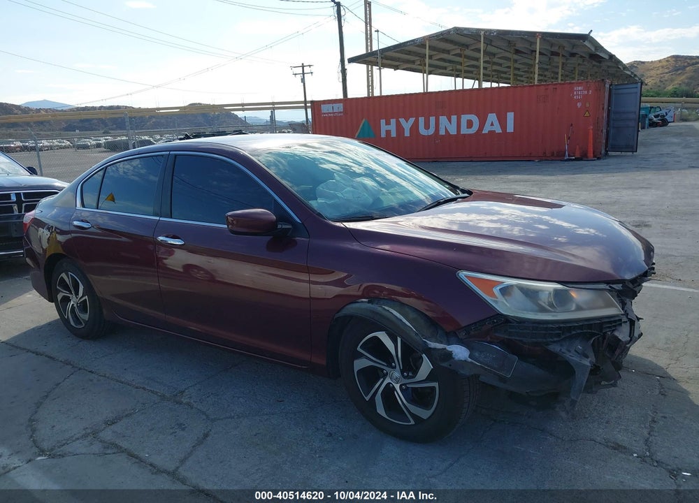 2016 HONDA ACCORD LX VIN: 1HGCR2F38GA104077
