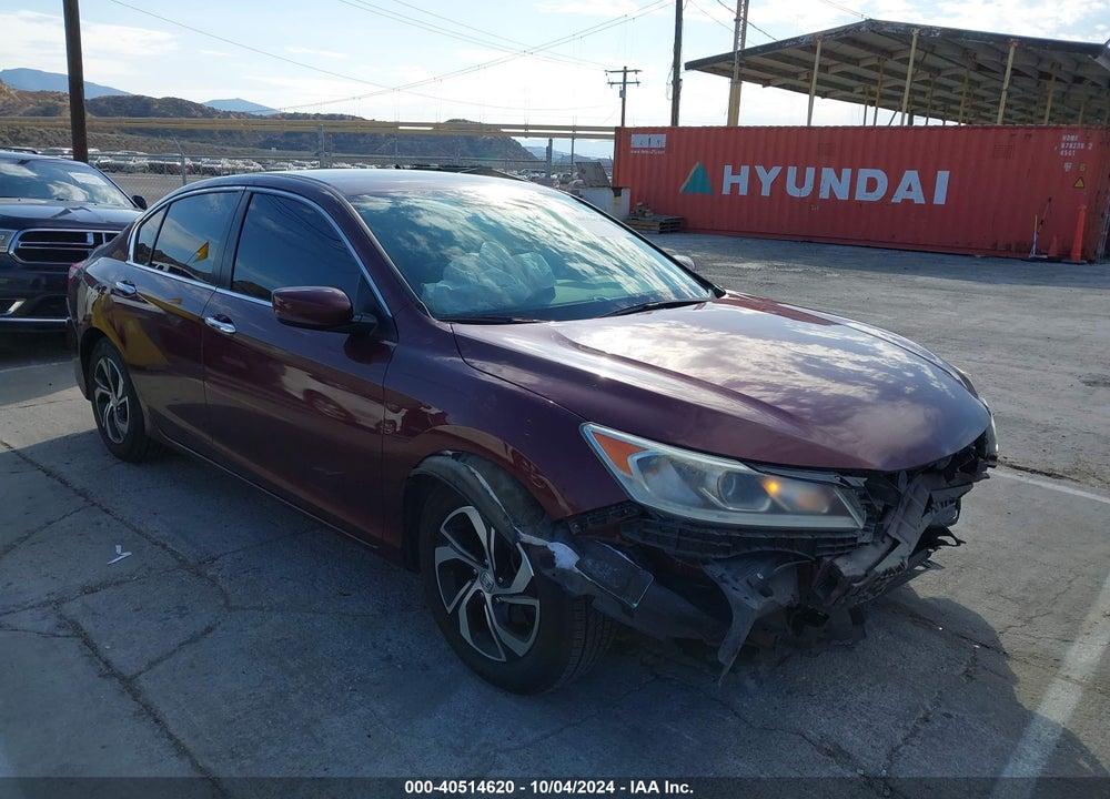2016 HONDA ACCORD LX VIN: 1HGCR2F38GA104077