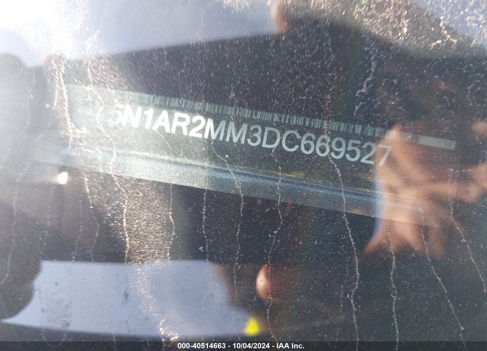 2013 NISSAN PATHFINDER SV VIN: 5N1AR2MM3DC669527