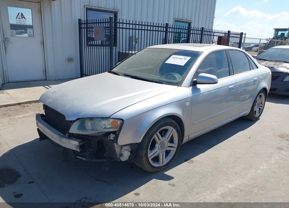 2008 AUDI A4 2.0T VIN: WAUAF78E28A008616
