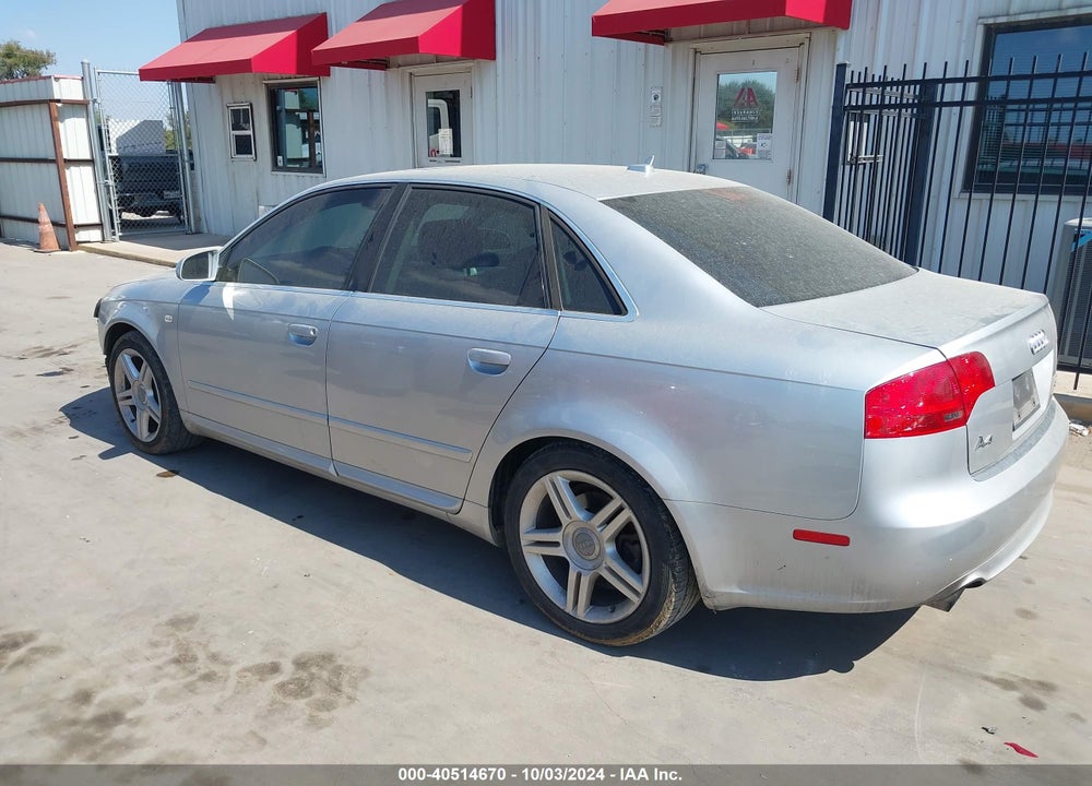 2008 AUDI A4 2.0T VIN: WAUAF78E28A008616