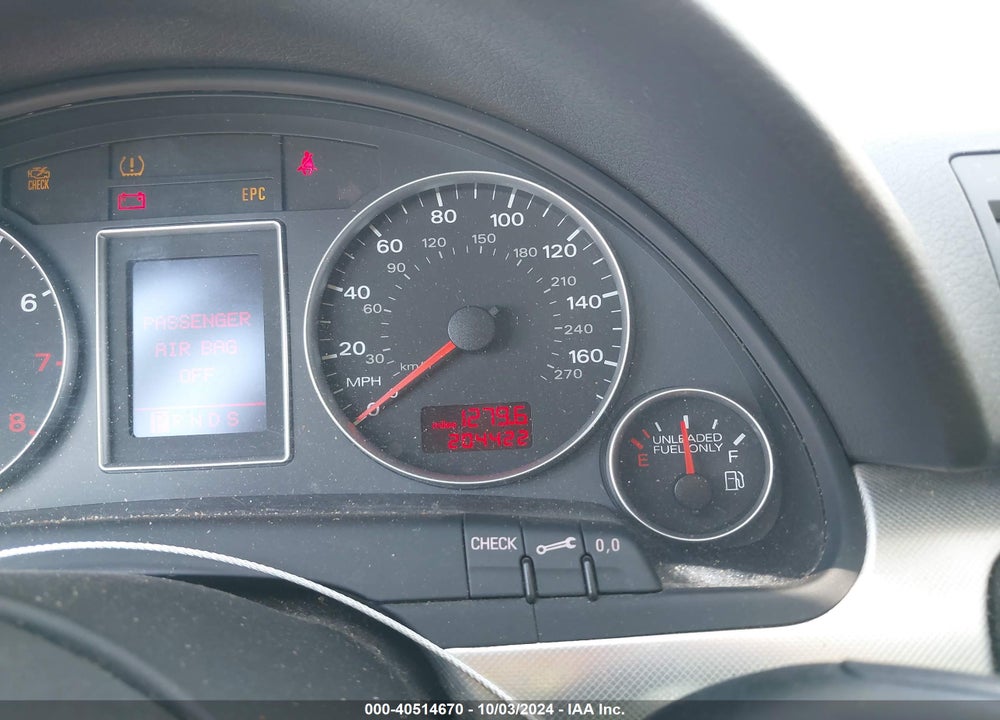 2008 AUDI A4 2.0T VIN: WAUAF78E28A008616