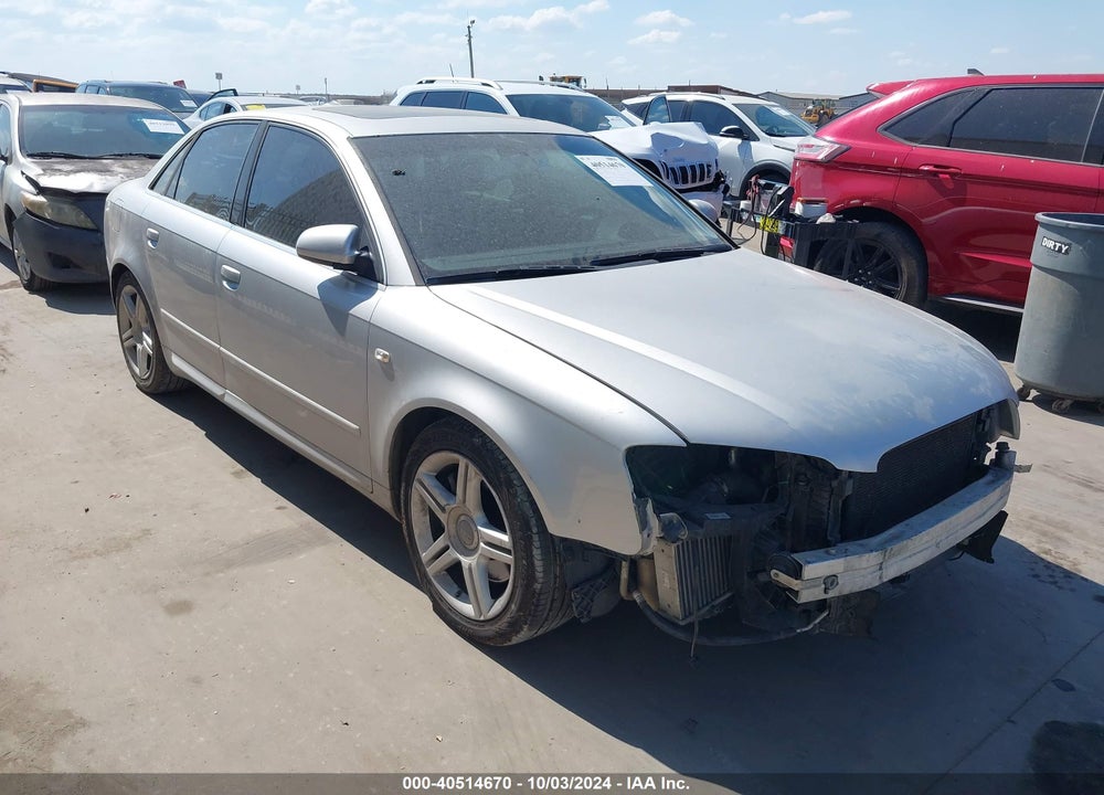 2008 AUDI A4 2.0T VIN: WAUAF78E28A008616