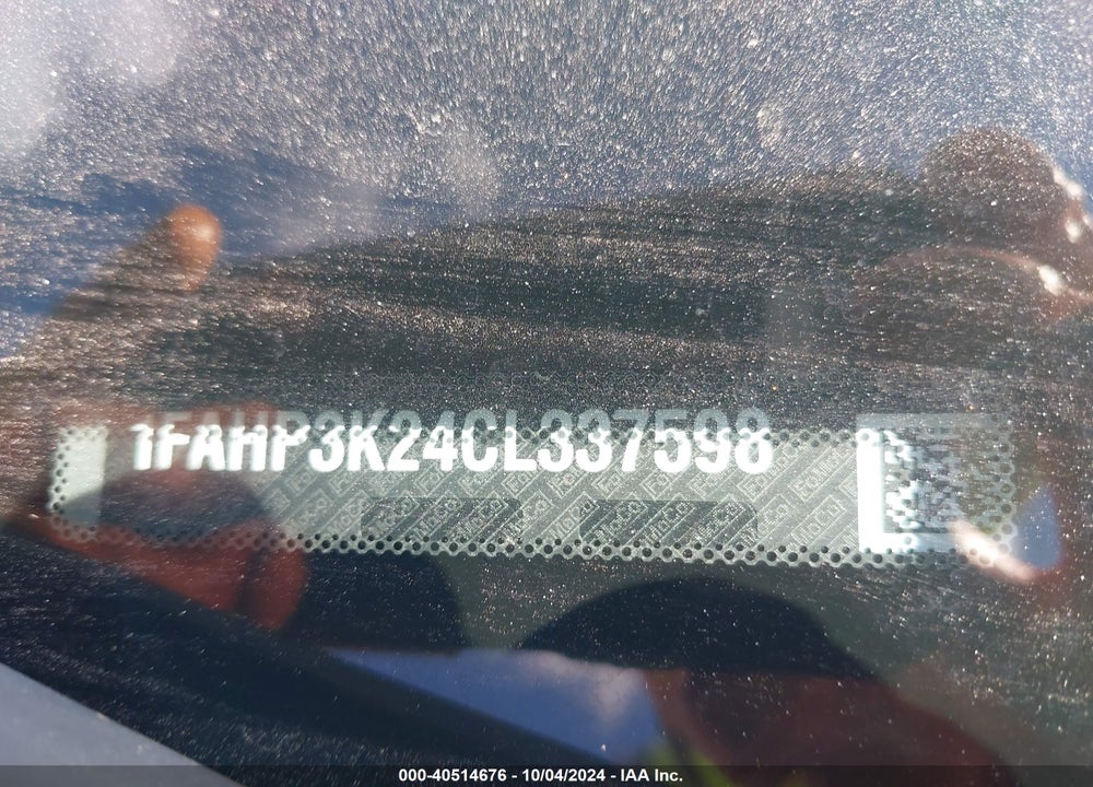 2012 FORD FOCUS SE VIN: 1FAHP3K24CL337598