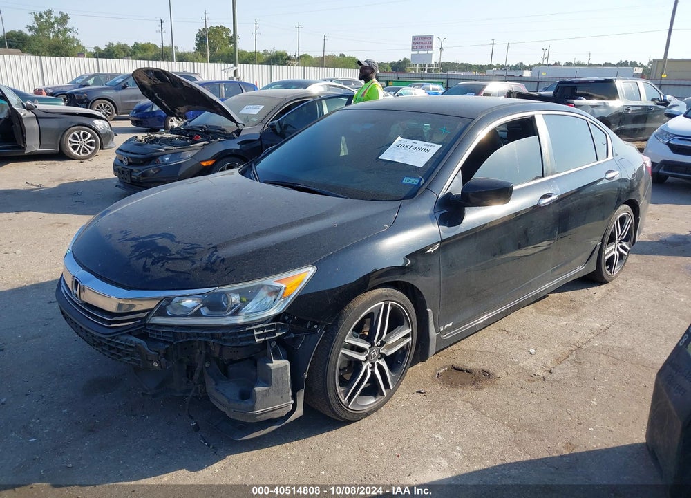 2016 HONDA ACCORD SPORT VIN: 1HGCR2F52GA035081