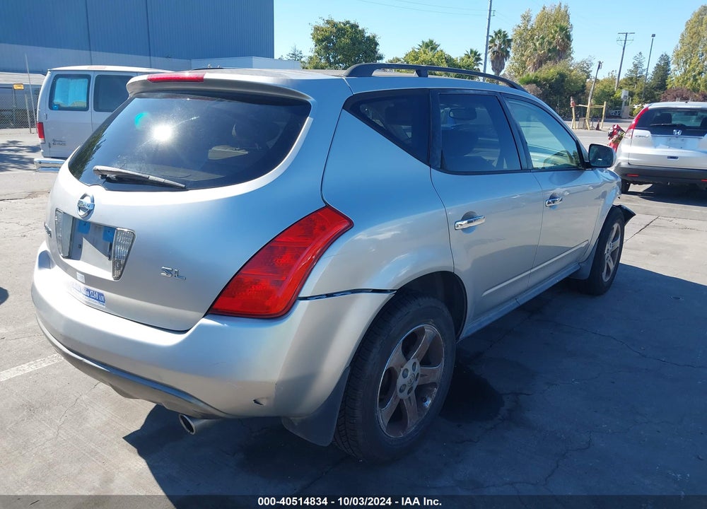 2005 NISSAN MURANO SL VIN: JN8AZ08T85W313783