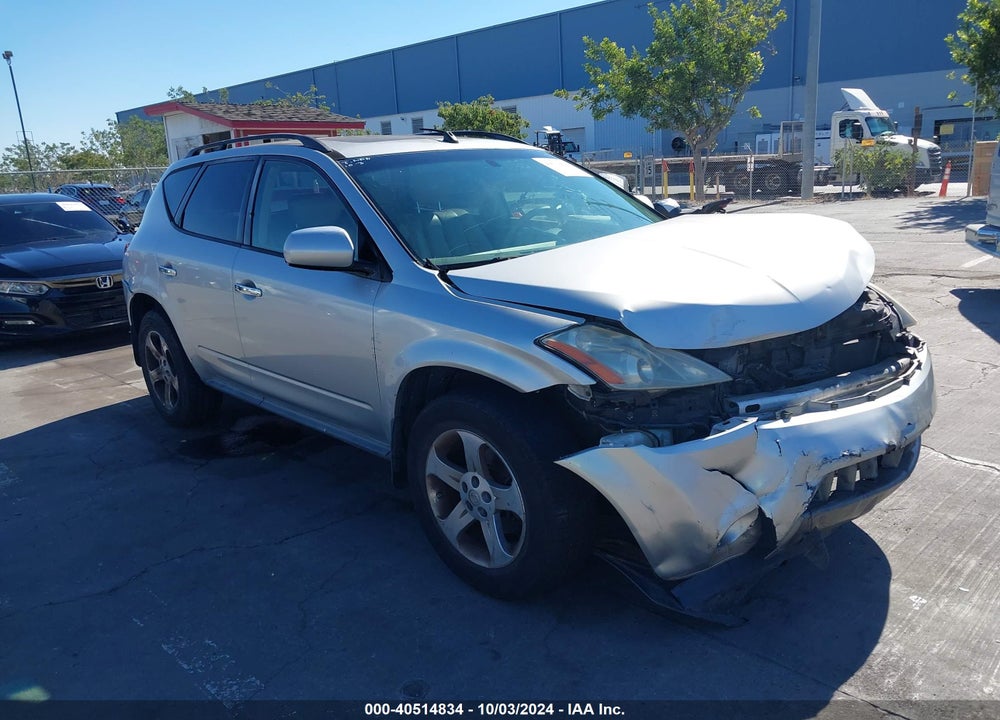 2005 NISSAN MURANO SL VIN: JN8AZ08T85W313783