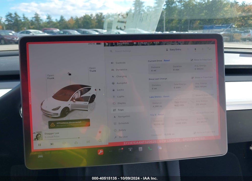 2022 TESLA MODEL 3 REAR-WHEEL DRIVE VIN: 5YJ3E1EA4NF320629