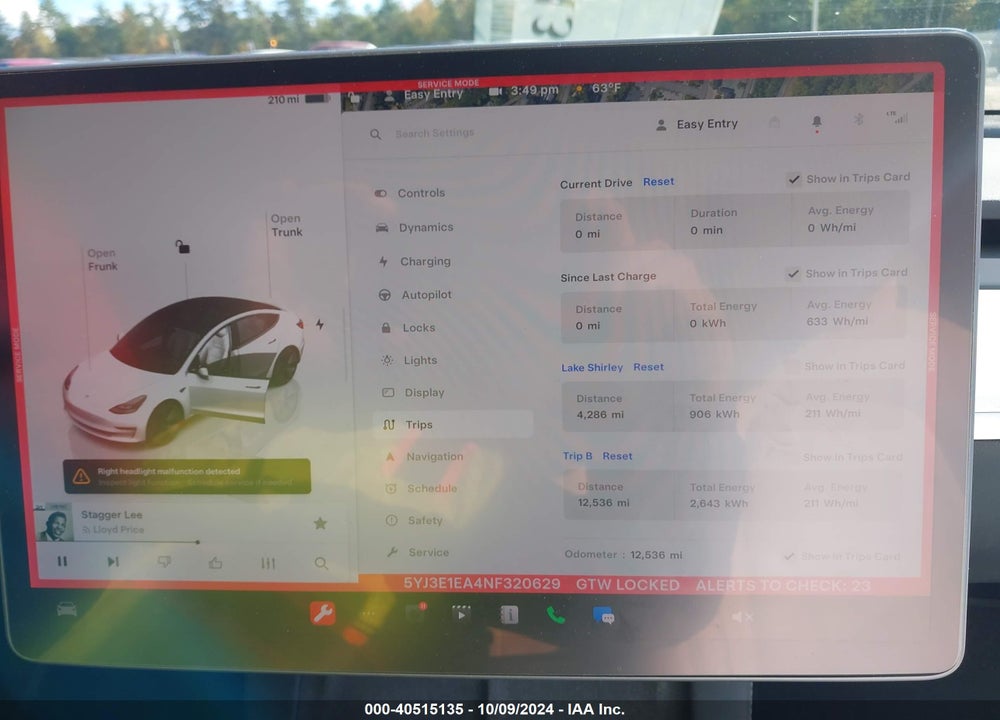 2022 TESLA MODEL 3 REAR-WHEEL DRIVE VIN: 5YJ3E1EA4NF320629