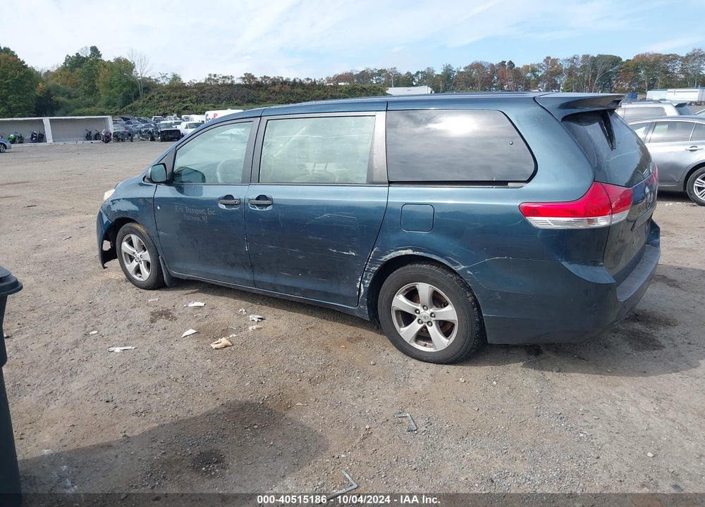 2011 TOYOTA SIENNA BASE V6 VIN: 5TDZK3DC9BS075707