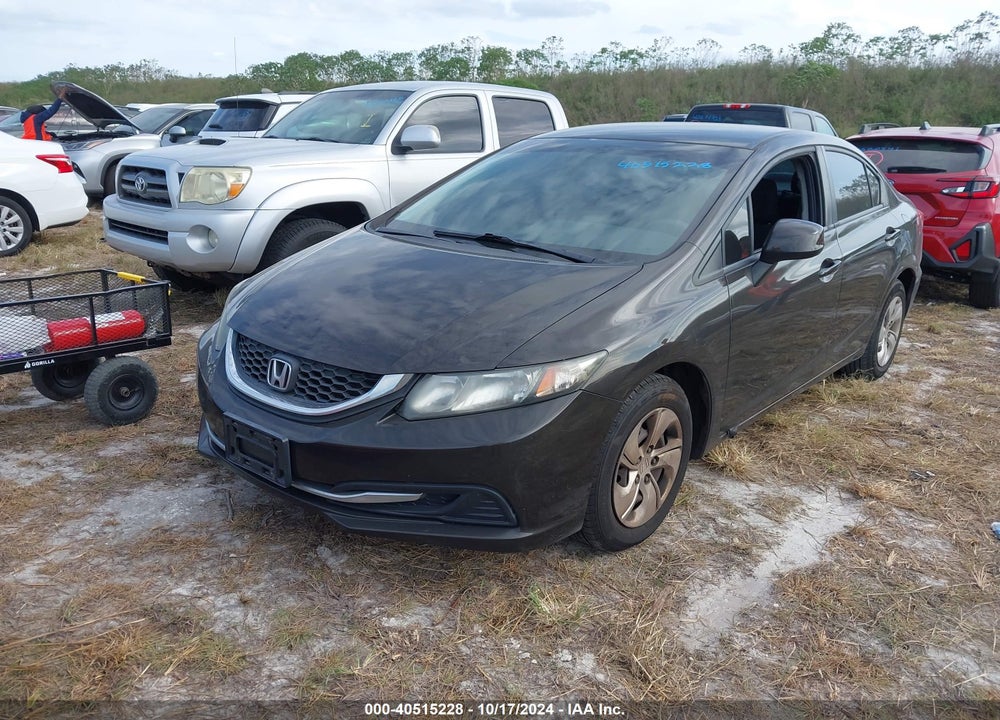 2013 HONDA CIVIC LX VIN: 19XFB2F54DE254763