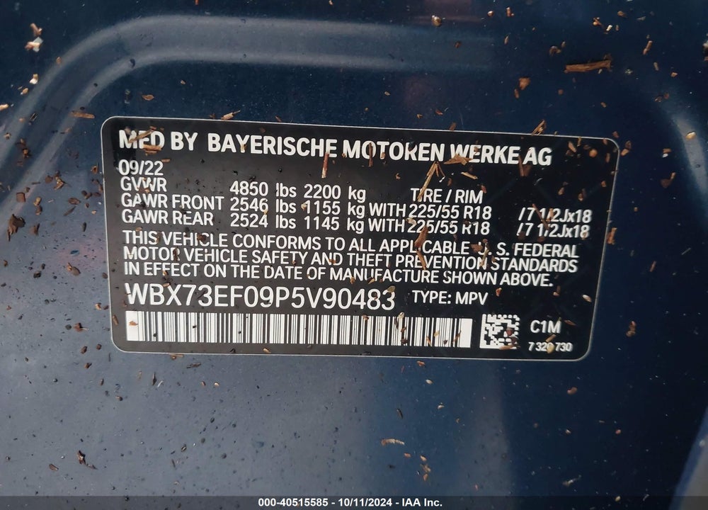 2023 BMW X1 XDRIVE28I VIN: WBX73EF09P5V90483