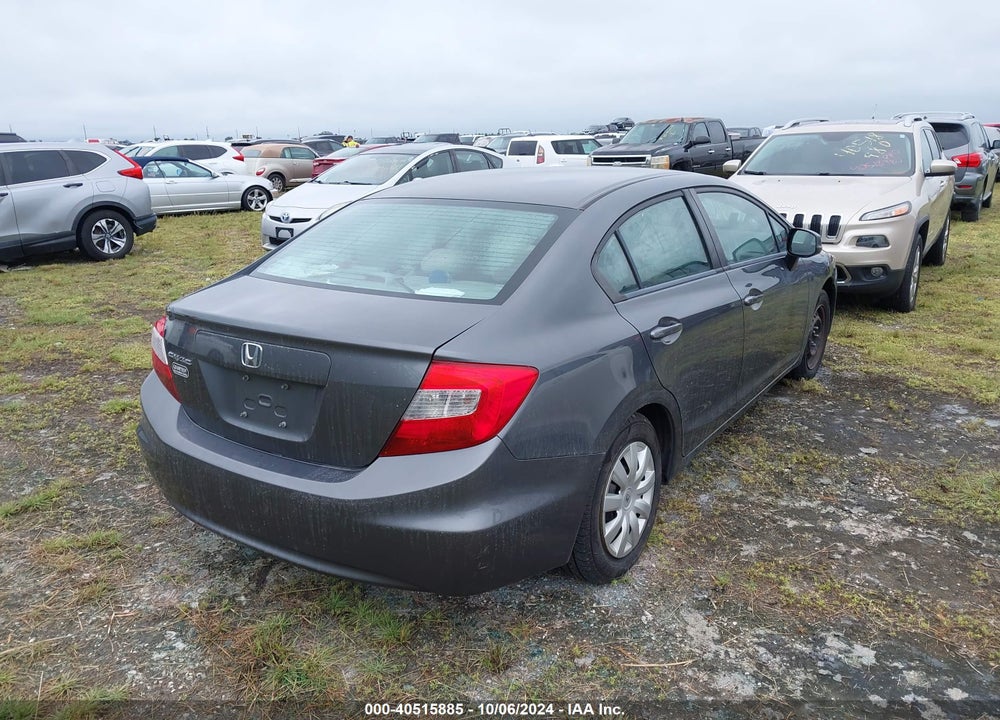 2012 HONDA CIVIC VIN: 2HGFB2F51CH318889