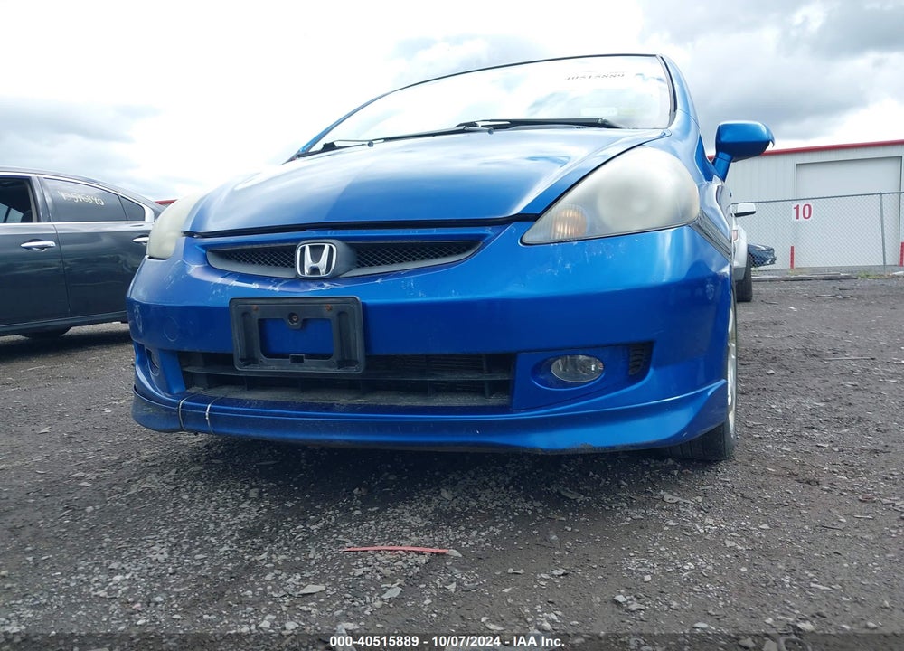 2007 HONDA FIT SPORT VIN: JHMGD37667S054138