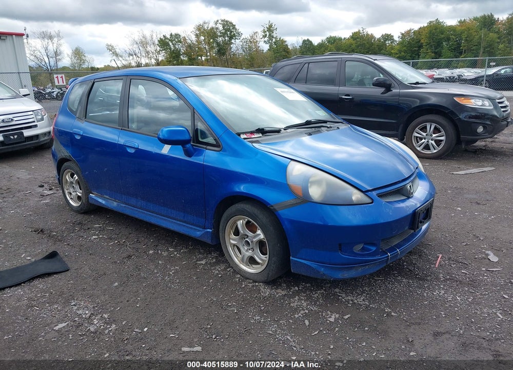 2007 HONDA FIT SPORT VIN: JHMGD37667S054138