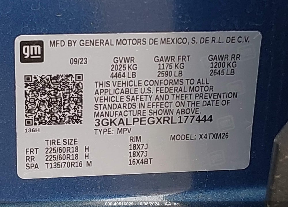 2024 GMC TERRAIN FWD SLT VIN: 3GKALPEGXRL177444