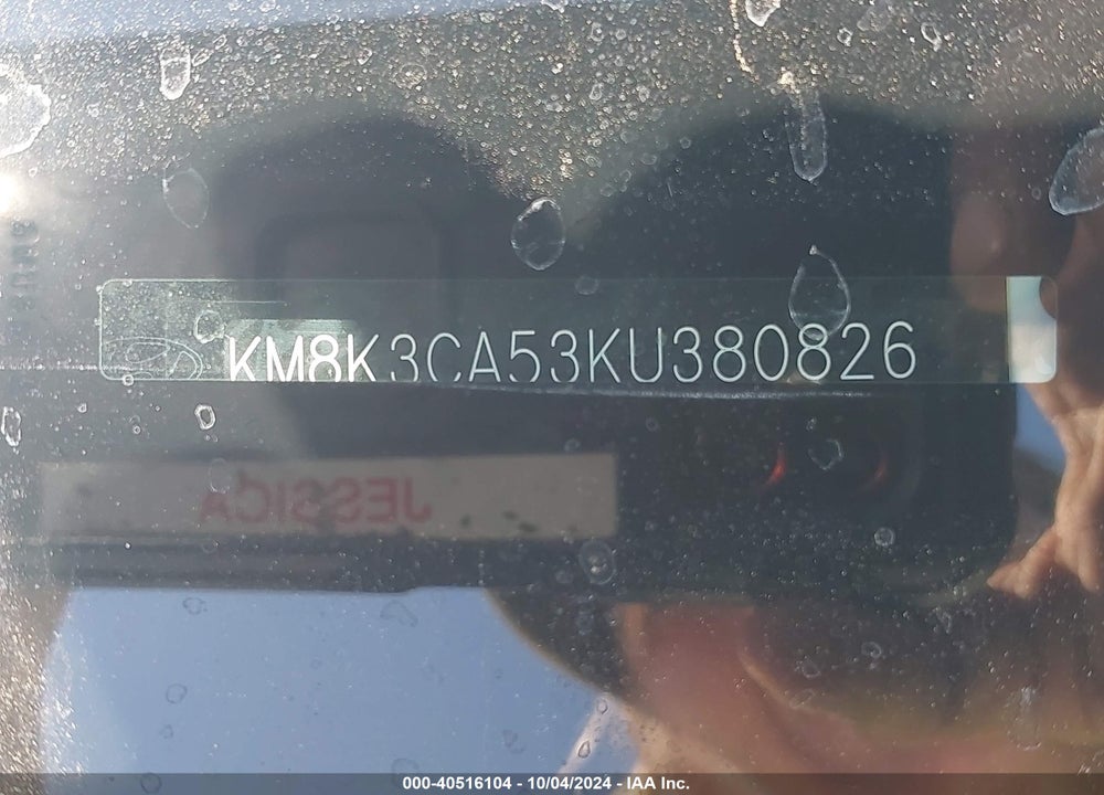 2019 HYUNDAI KONA LIMITED VIN: KM8K3CA53KU380826