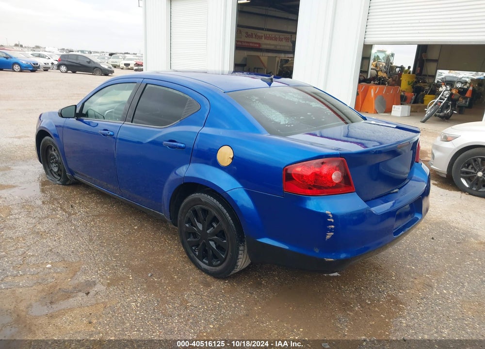 2013 DODGE AVENGER SE VIN: 1C3CDZAB6DN592202