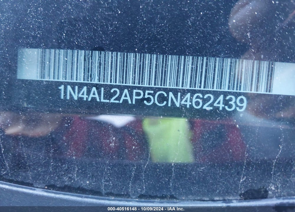2012 NISSAN ALTIMA VIN: 1N4AL2AP5CN462439
