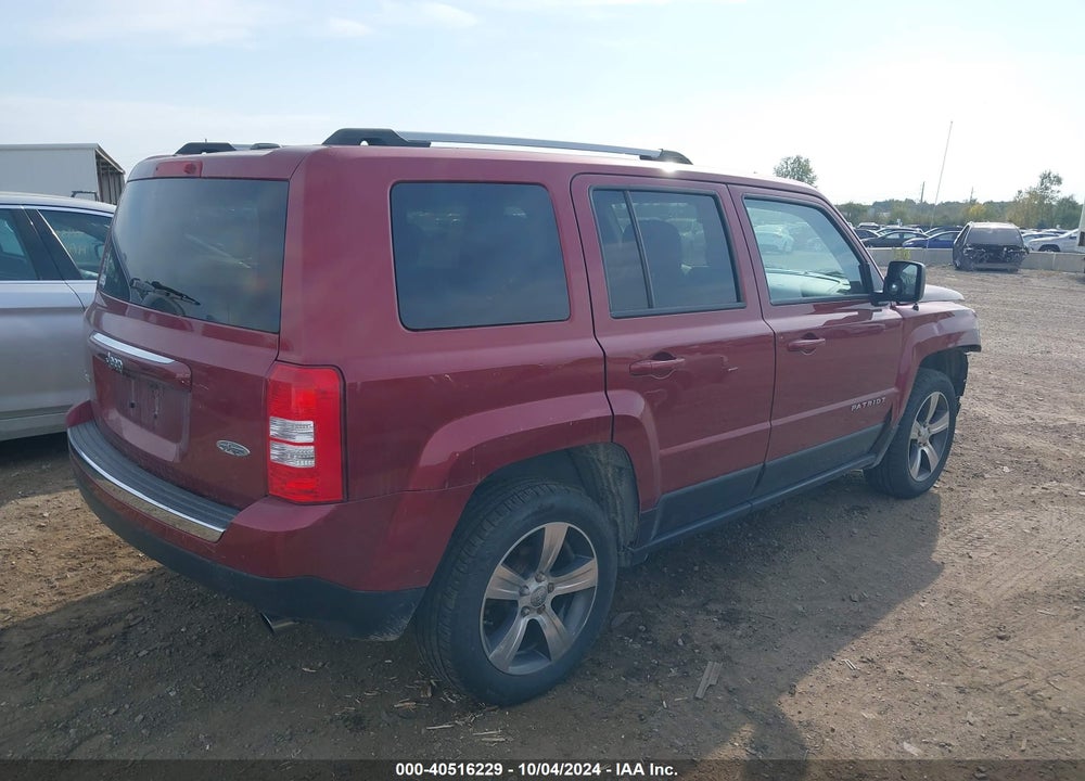 2016 JEEP PATRIOT HIGH ALTITUDE EDITION VIN: 1C4NJRFB2GD580225