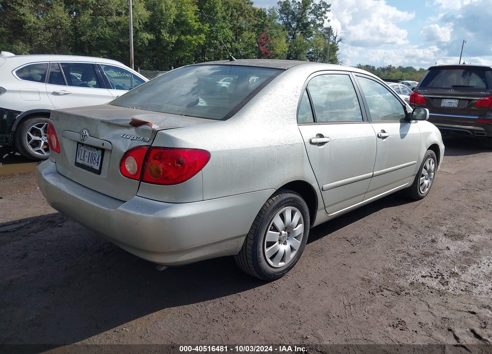 2004 TOYOTA COROLLA LE VIN: 2T1BR38E14C218881