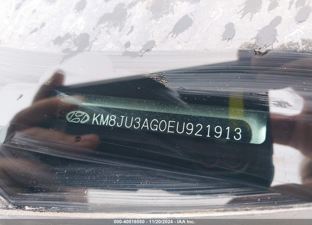 2014 HYUNDAI TUCSON VIN: KM8JU3AG0EU921913