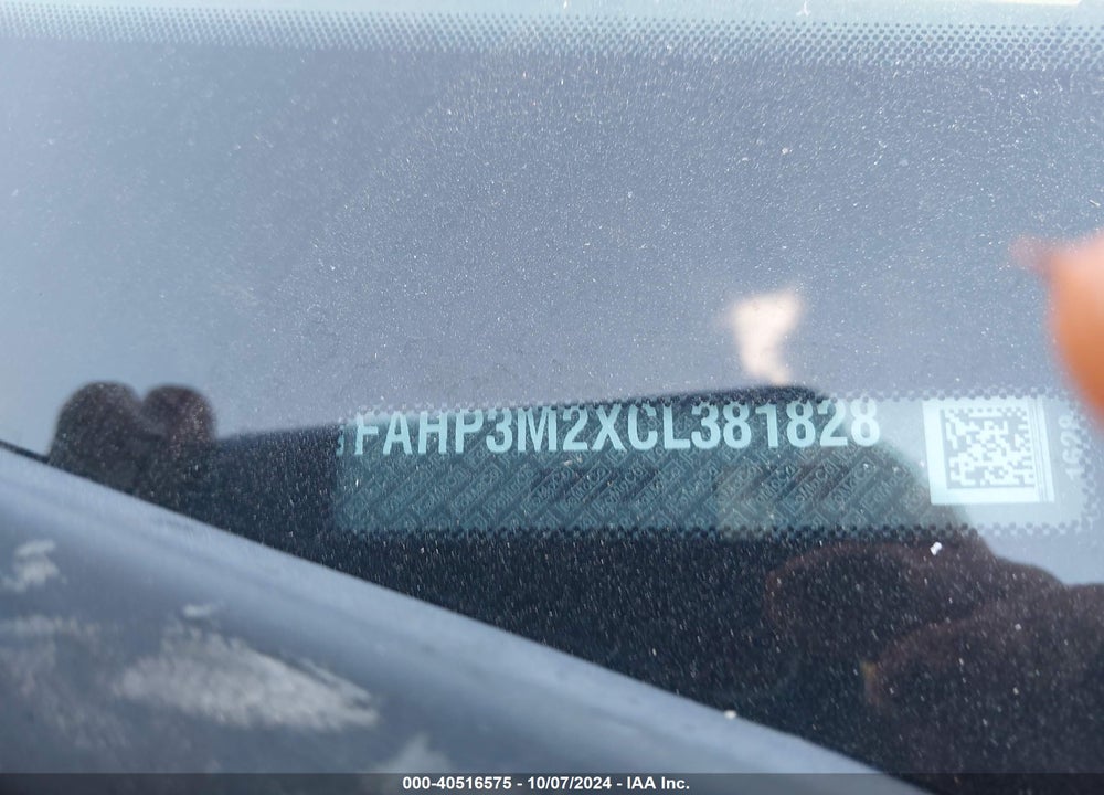 2012 FORD FOCUS VIN: 1FAHP3M2XCL381828