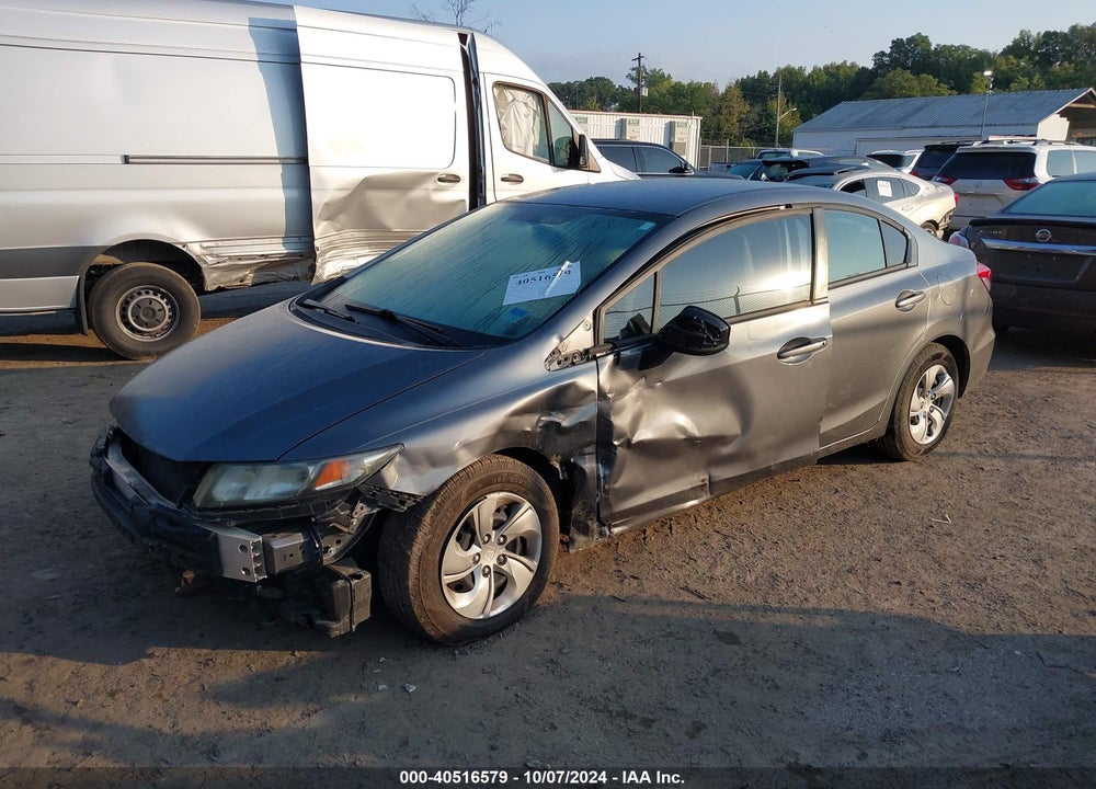 2013 HONDA CIVIC LX VIN: 19XFB2F51DE028678