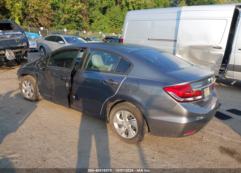 2013 HONDA CIVIC LX VIN: 19XFB2F51DE028678