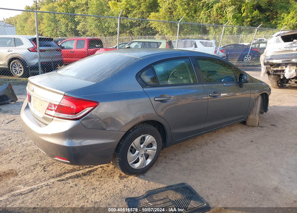 2013 HONDA CIVIC LX VIN: 19XFB2F51DE028678
