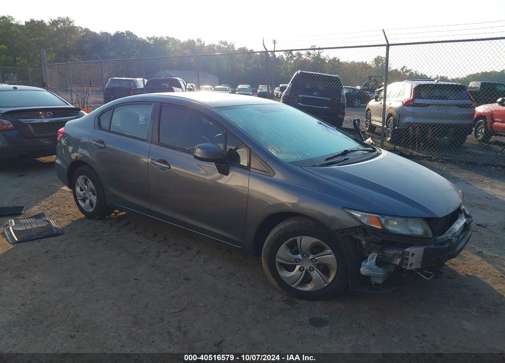2013 HONDA CIVIC LX VIN: 19XFB2F51DE028678