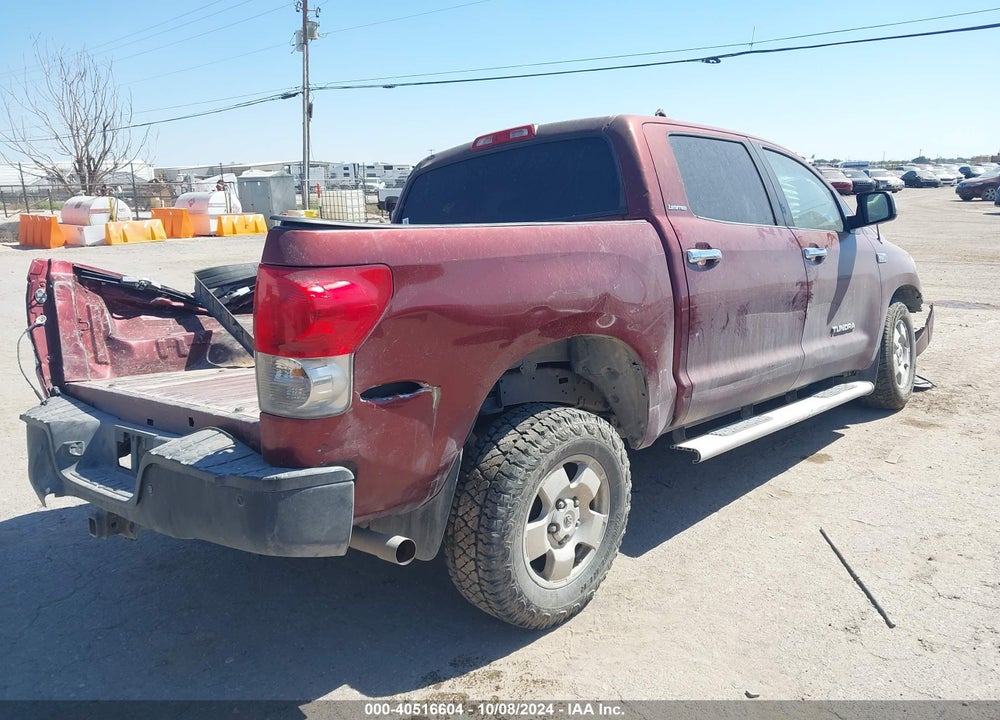 2008 TOYOTA TUNDRA LIMITED 5.7L V8 VIN: 5TFEV58178X055565
