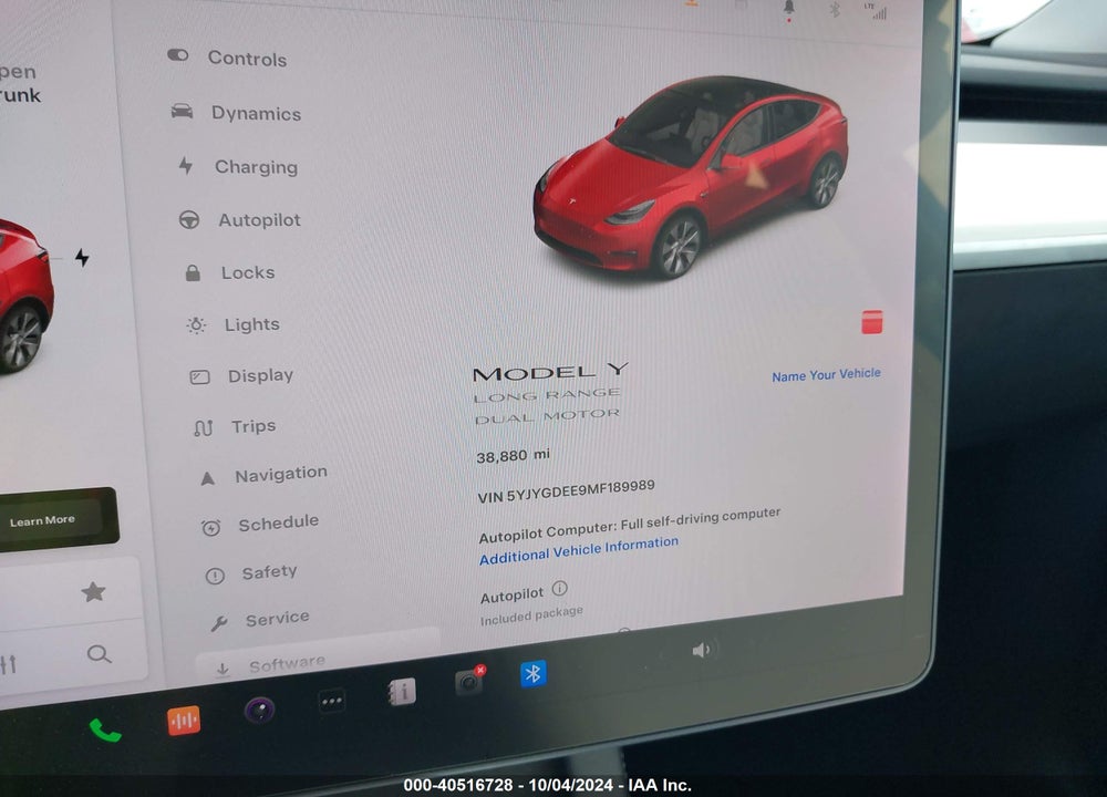 2021 TESLA MODEL Y LONG RANGE DUAL MOTOR ALL-WHEEL DRIVE VIN: 5YJYGDEE9MF189989