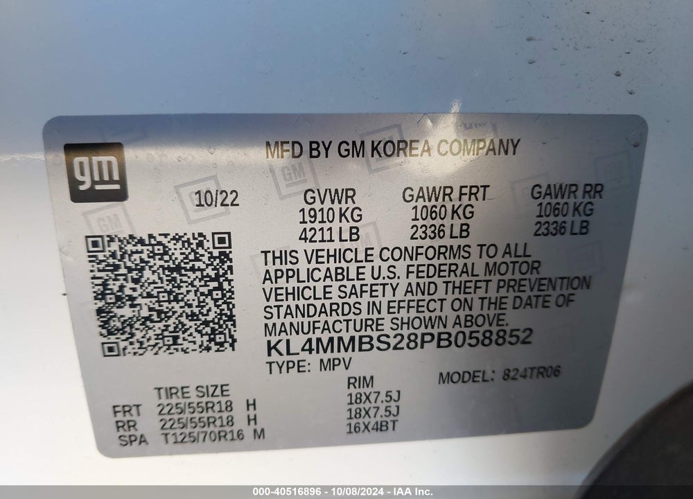 2023 BUICK ENCORE GX PREFERRED FWD VIN: KL4MMBS28PB058852
