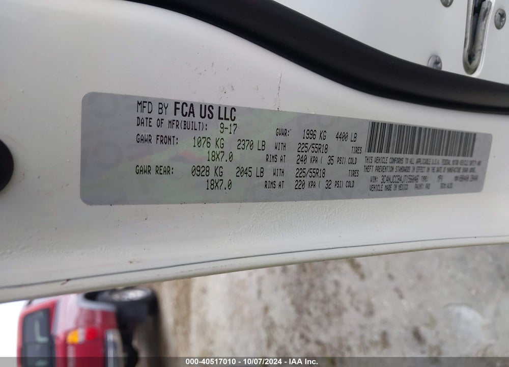 2018 JEEP COMPASS LIMITED VIN: 3C4NJCCB4JT156046
