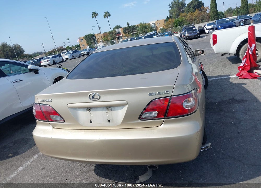 2003 LEXUS ES 300 VIN: JTHBF30GX36012601