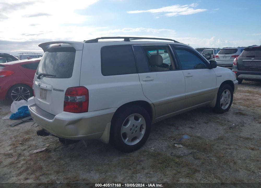 2005 TOYOTA HIGHLANDER LIMITED V6 VIN: JTEDP21A550082200
