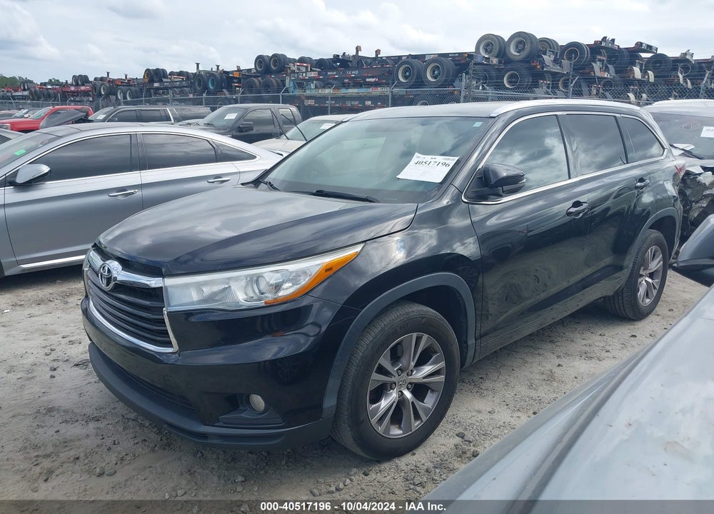 2015 TOYOTA HIGHLANDER XLE V6 VIN: 5TDKKRFH2FS110090