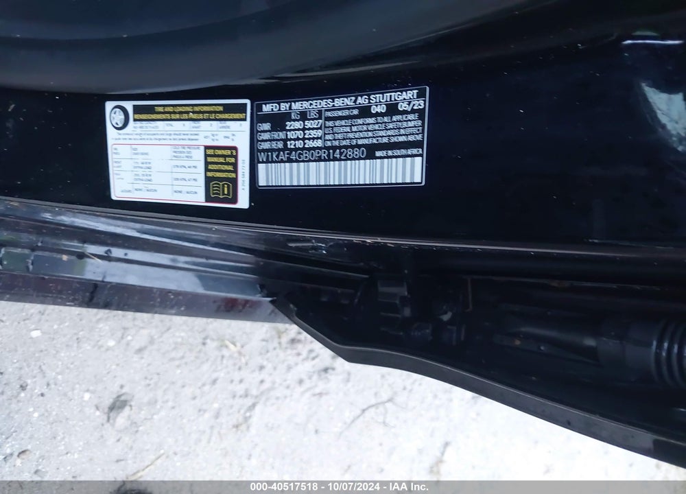 2023 MERCEDES-BENZ C 300 SEDAN VIN: W1KAF4GB0PR142880