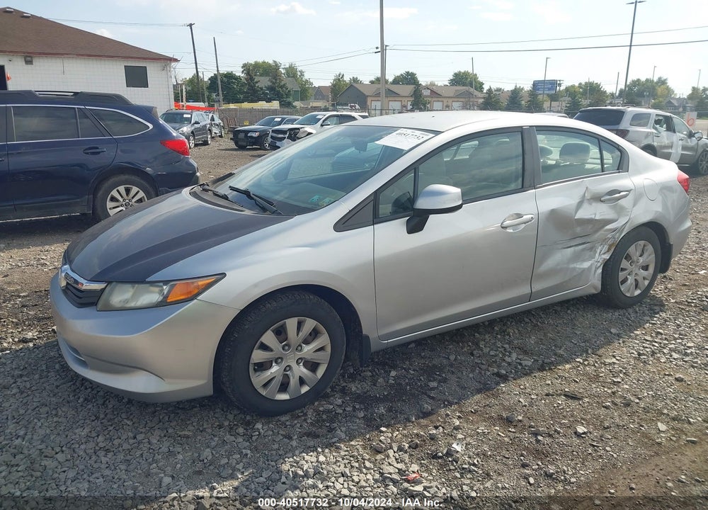 2012 HONDA CIVIC LX VIN: 2HGFB2F55CH315963