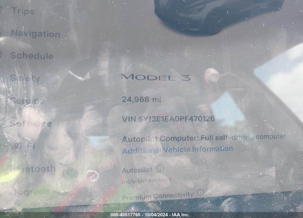 2023 TESLA MODEL 3 REAR-WHEEL DRIVE VIN: 5YJ3E1EA0PF470126