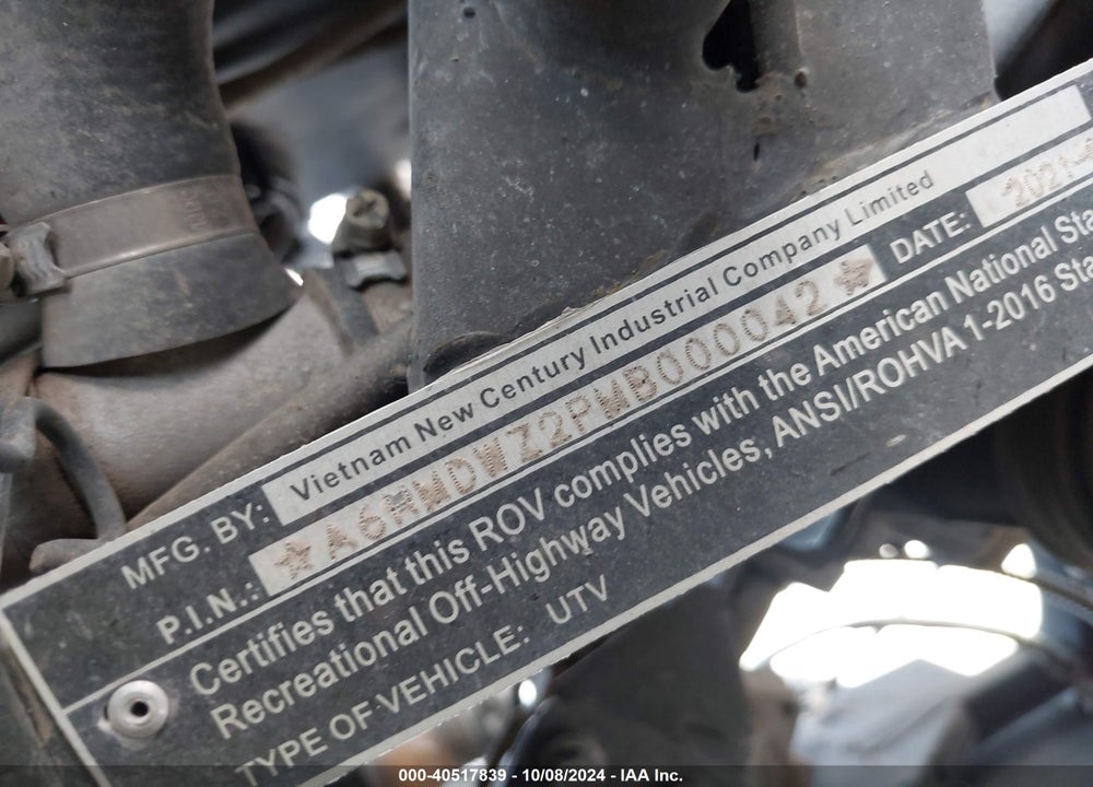 2021 HISUN 735 CC VIN: A6HMDWZ2PMB000042