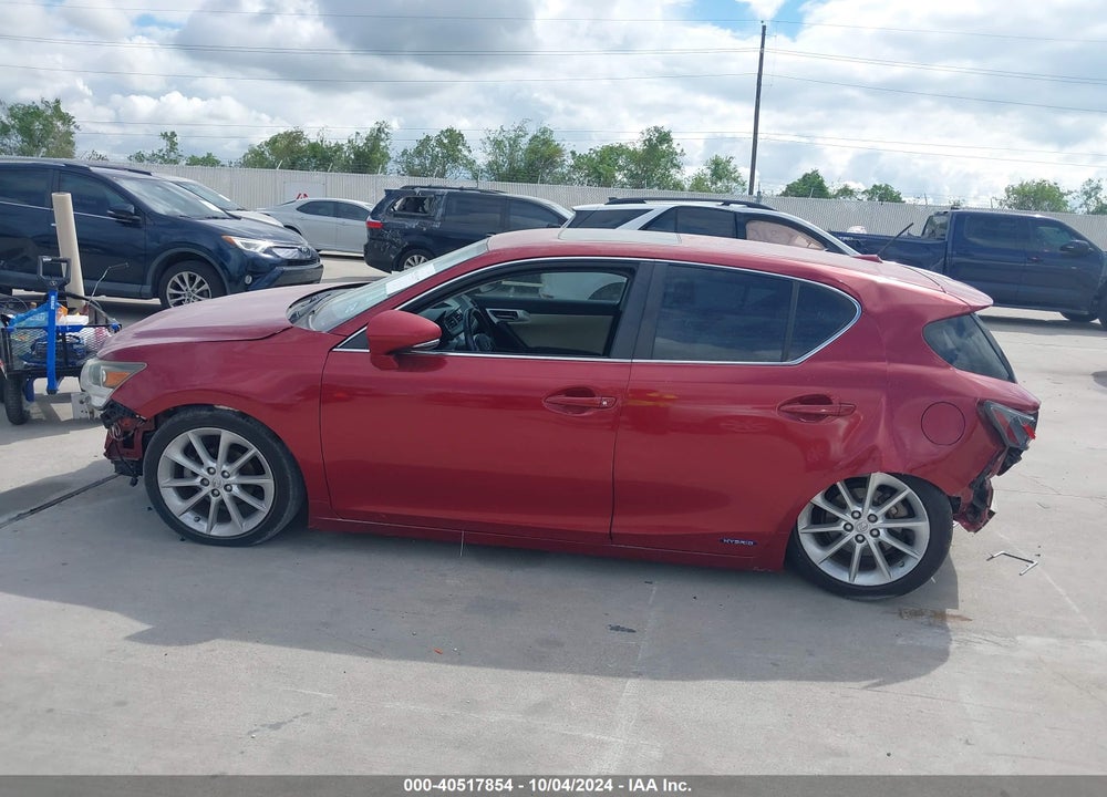 2011 LEXUS CT 200H PREMIUM VIN: JTHKD5BH9B2039057