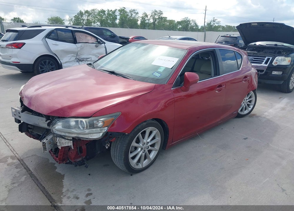 2011 LEXUS CT 200H PREMIUM VIN: JTHKD5BH9B2039057