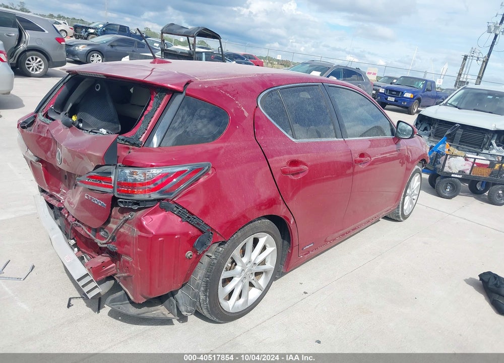 2011 LEXUS CT 200H PREMIUM VIN: JTHKD5BH9B2039057