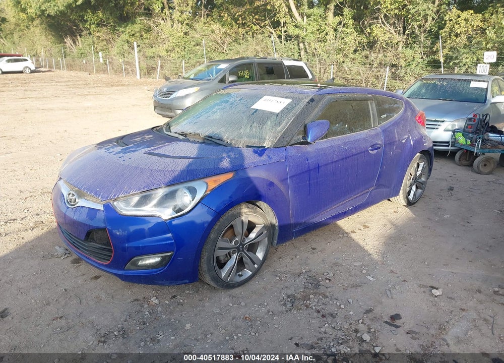 2013 HYUNDAI VELOSTER BASE W/BLACK VIN: KMHTC6AD1DU109912