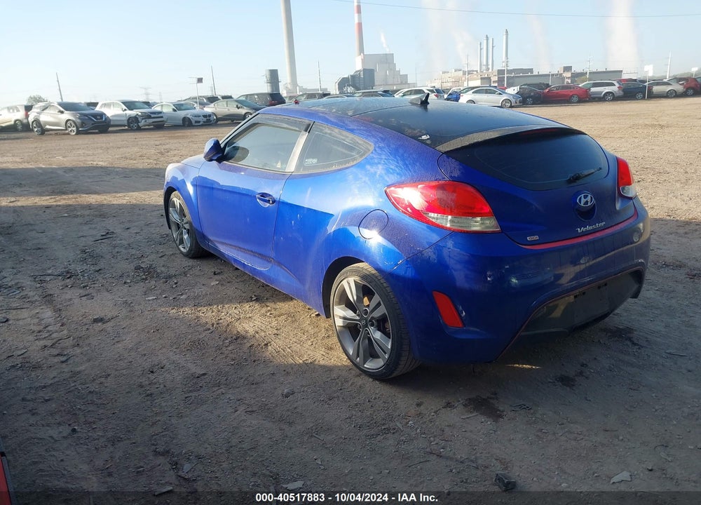 2013 HYUNDAI VELOSTER BASE W/BLACK VIN: KMHTC6AD1DU109912