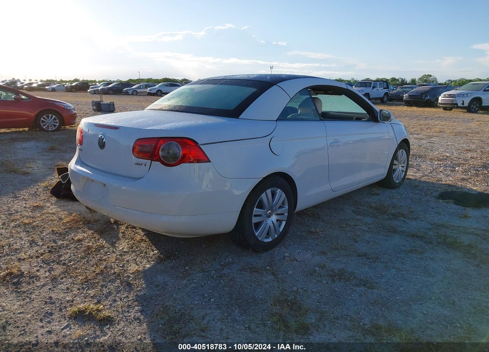 2007 VOLKSWAGEN EOS 2.0T VIN: WVWAA71F37V036050