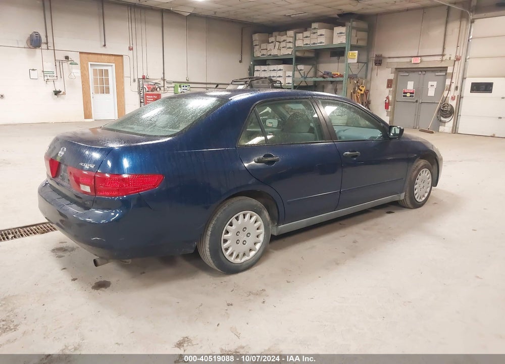 2005 HONDA ACCORD 2.4 DX VIN: 1HGCM55125A073986