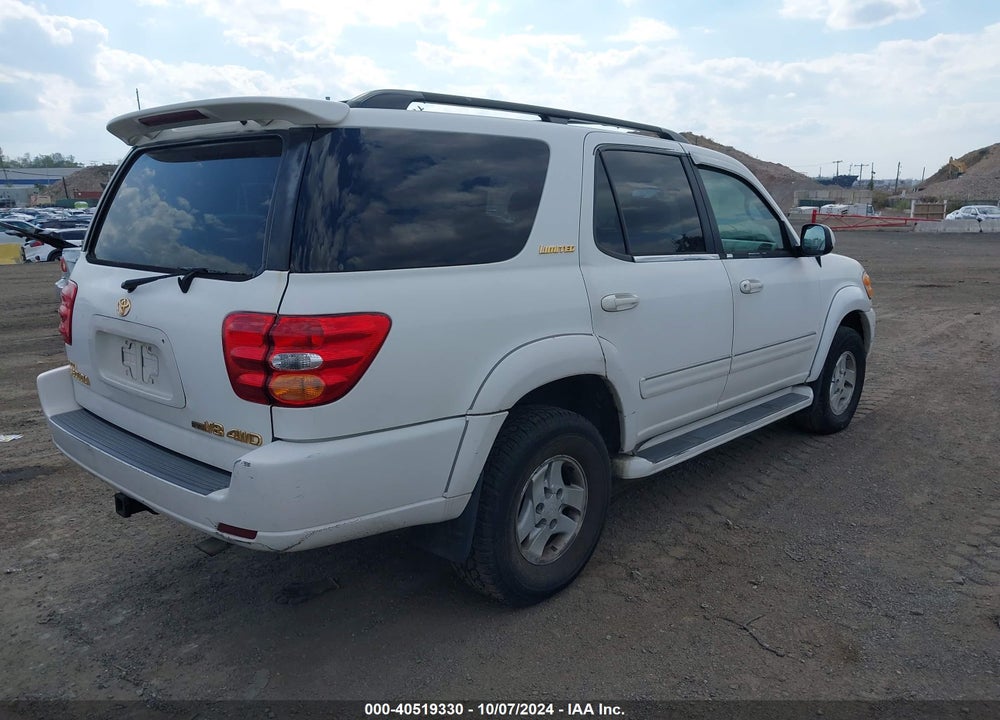 2002 TOYOTA SEQUOIA LIMITED V8 VIN: 5TDBT48AX2S113507